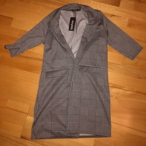 Boohoo Bella Hounds Tooth Check Duster